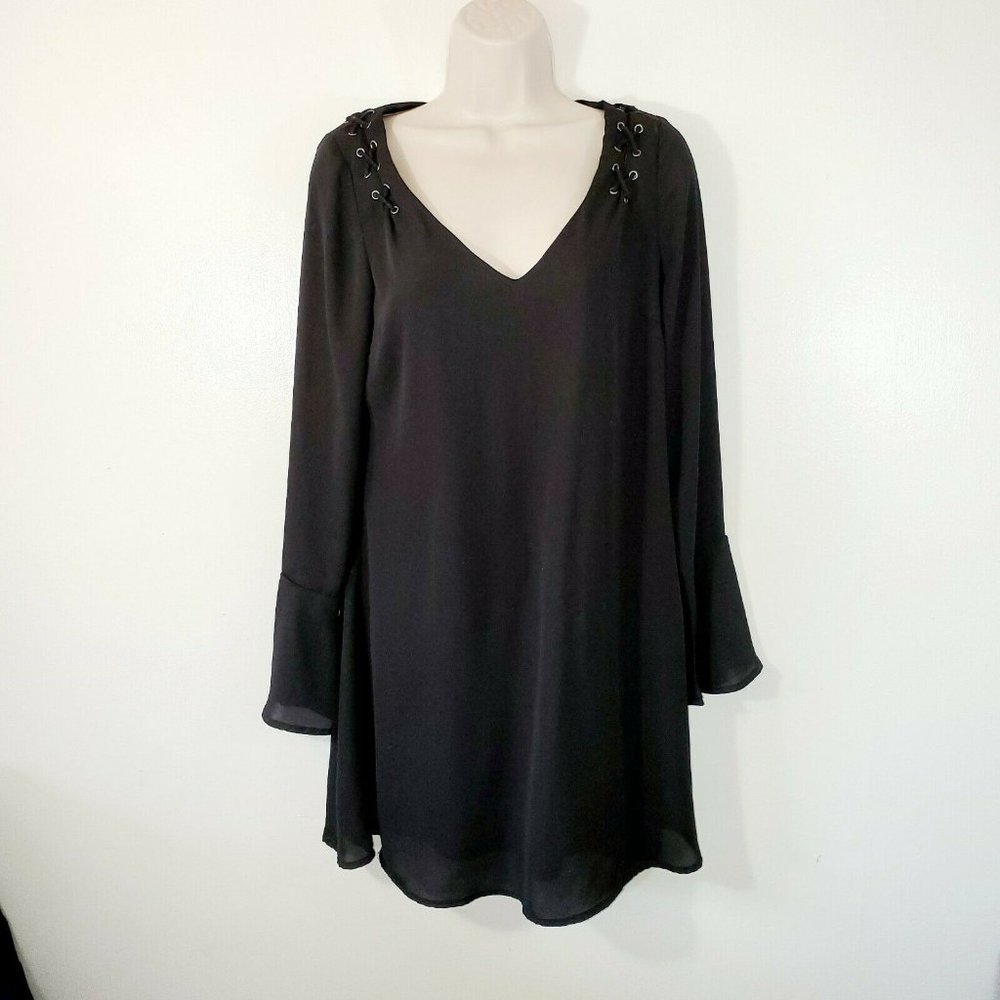 Vo Jeans Womans Small Dress Black Vneck Tunic